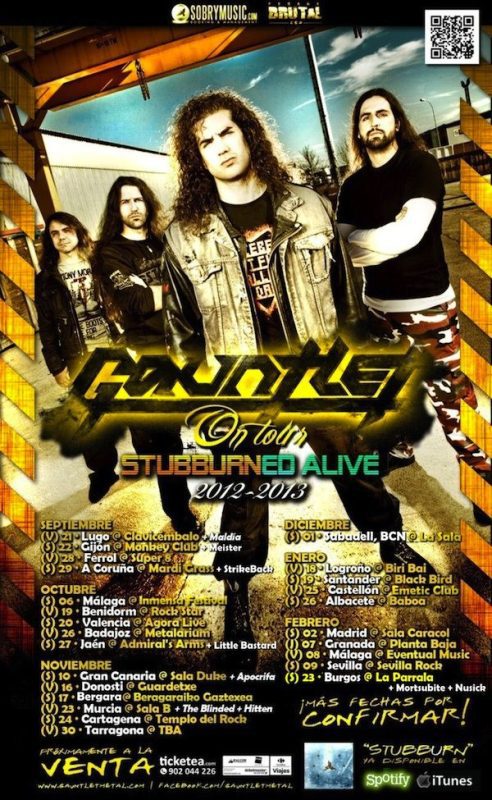 TOUR GAUNTLET STUBBURNED ALIVE