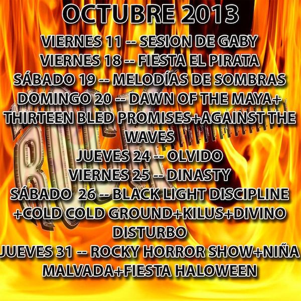 WE ROCK PROGRAMACION OCTUBRE