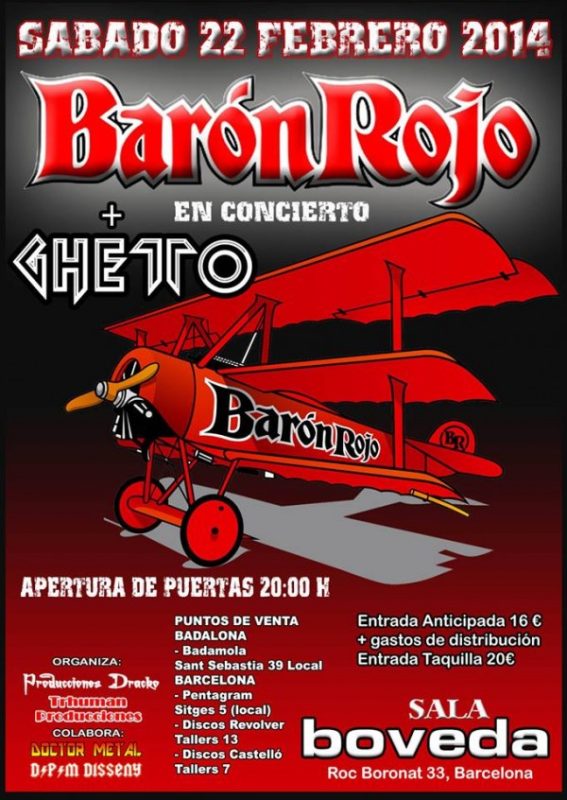BaronRojo_Barcelona_22-2-14_Cartel