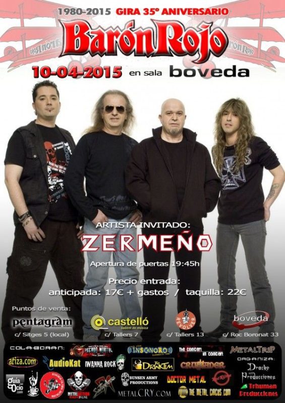 CARTEL CONCIERTO BARON ROJO